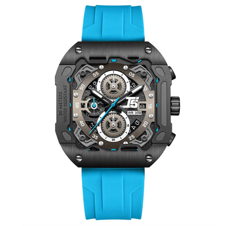 H4087G Reloj T5 para hombre pulsera de caucho