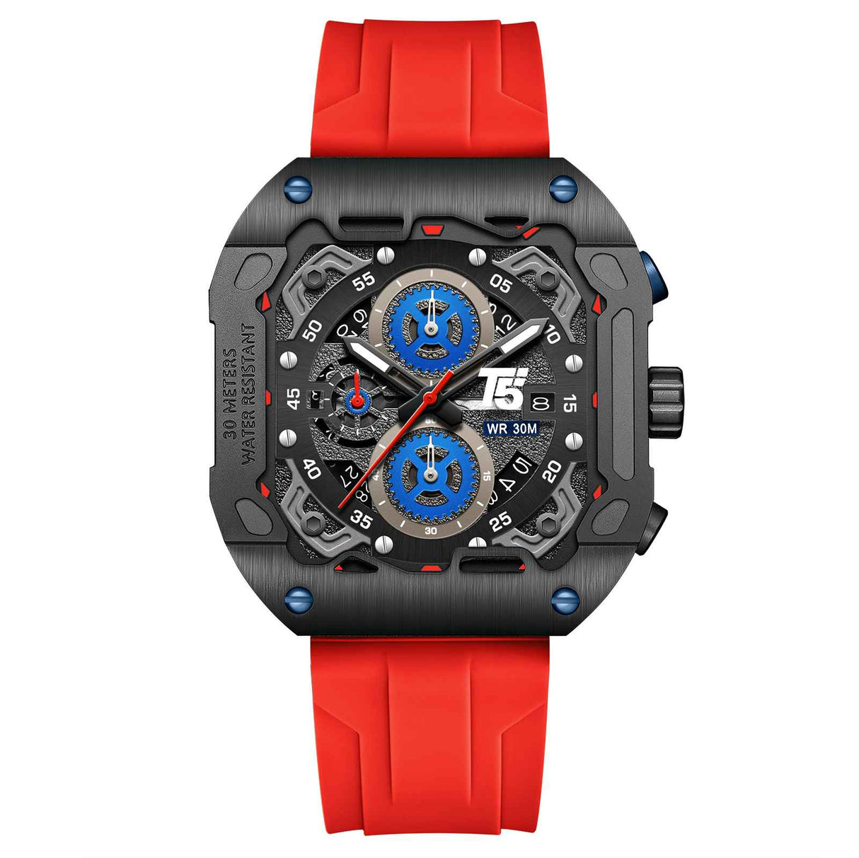 H4087G Reloj T5 para hombre pulsera de caucho