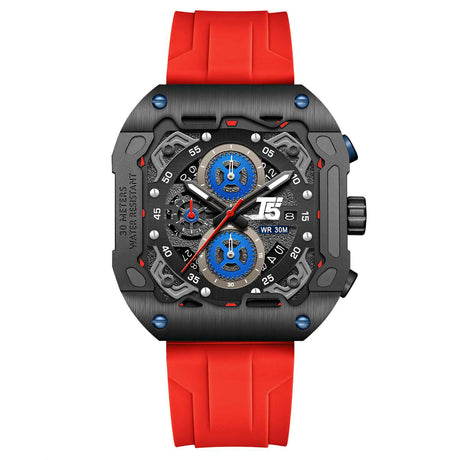 H4087G Reloj T5 para hombre pulsera de caucho