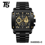 H4099G Reloj T5 para hombre banda de metal