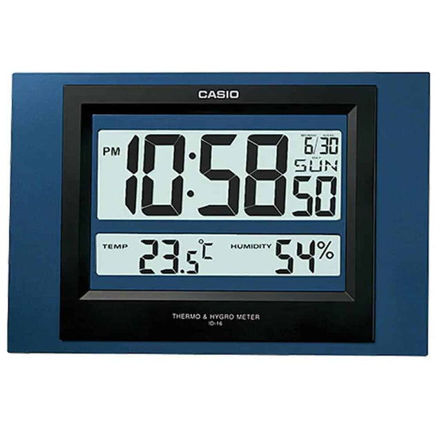 ID-16-2 Casio Reloj de Pared con Termómetro