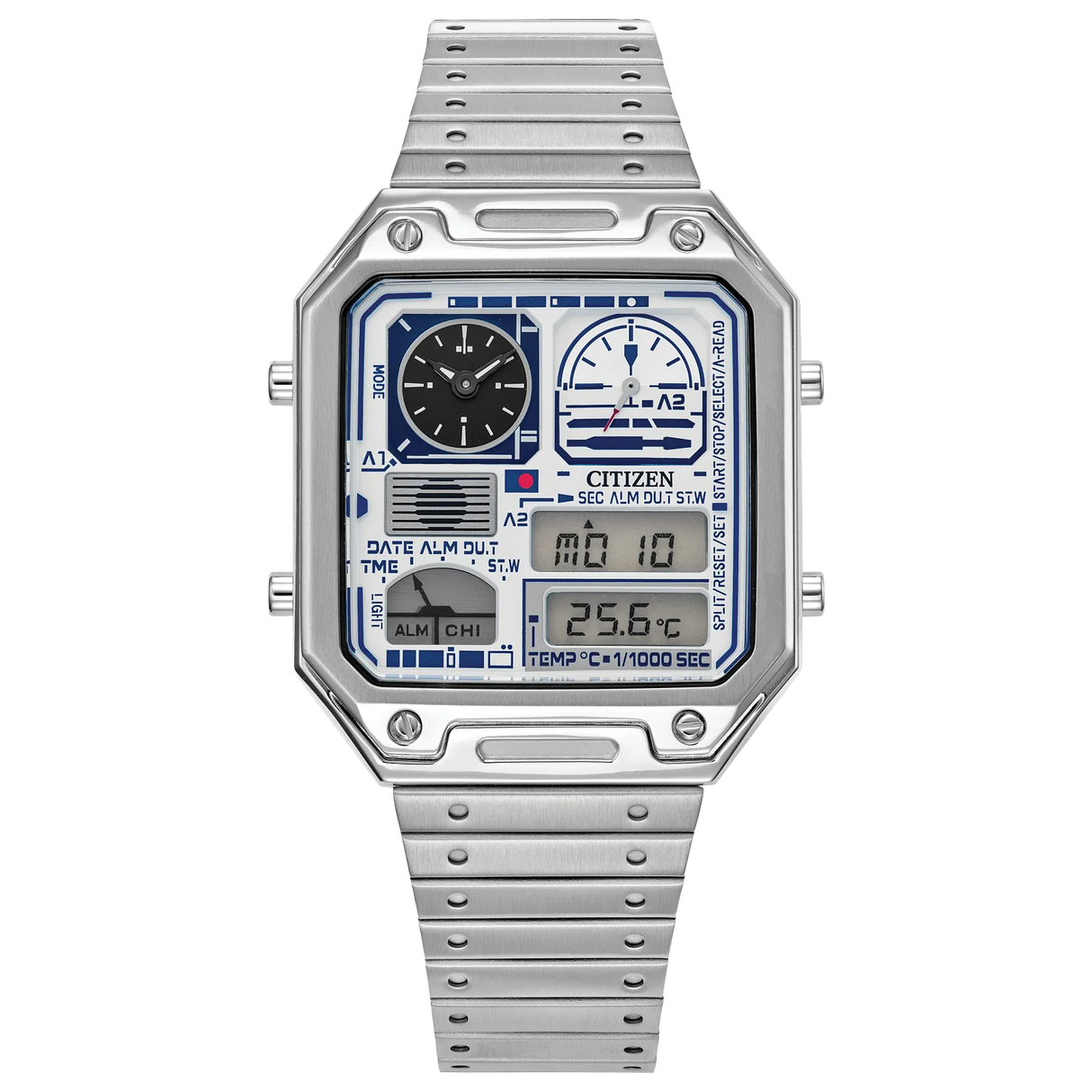 JG2121-54A Reloj Citizen R2-D2 de hombre pulsera de metal Star Wars 33 mm