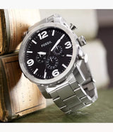 JR1353 Reloj Fossil Nate de caballero pulsera de metal 50 mm