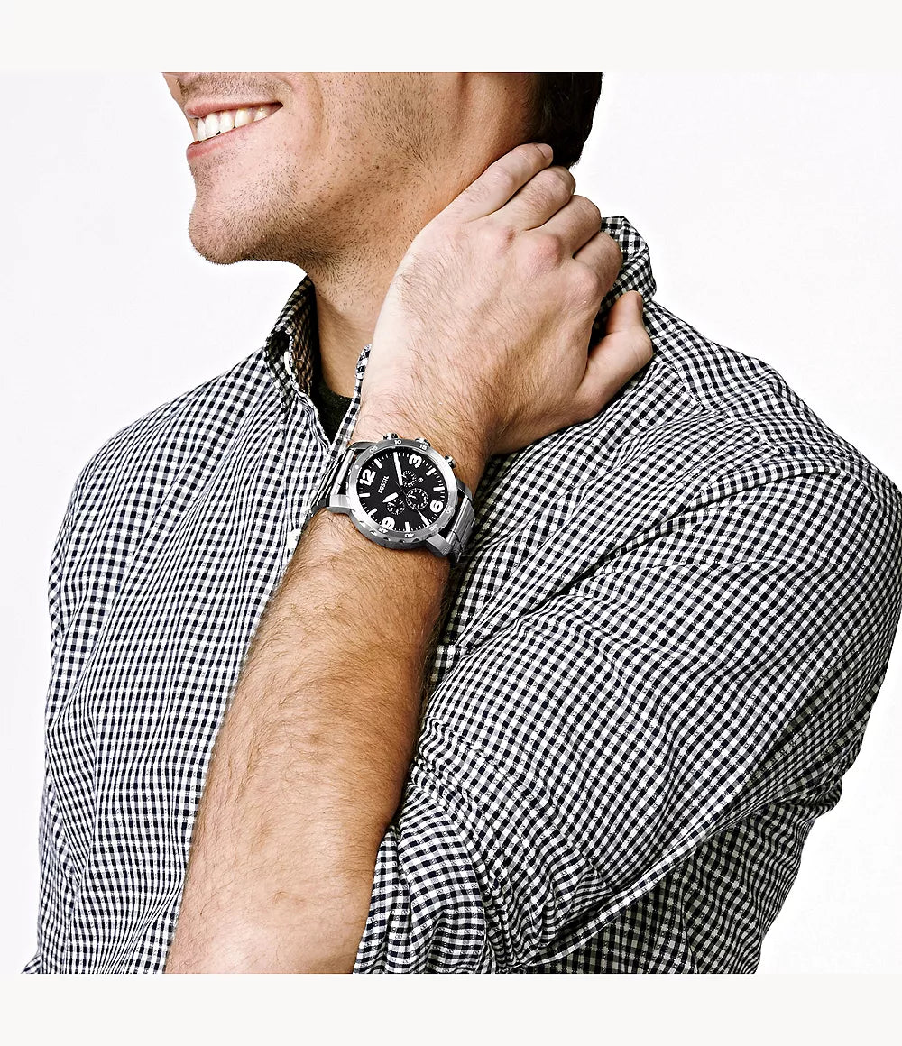 JR1353 Reloj Fossil Nate de caballero pulsera de metal 50 mm