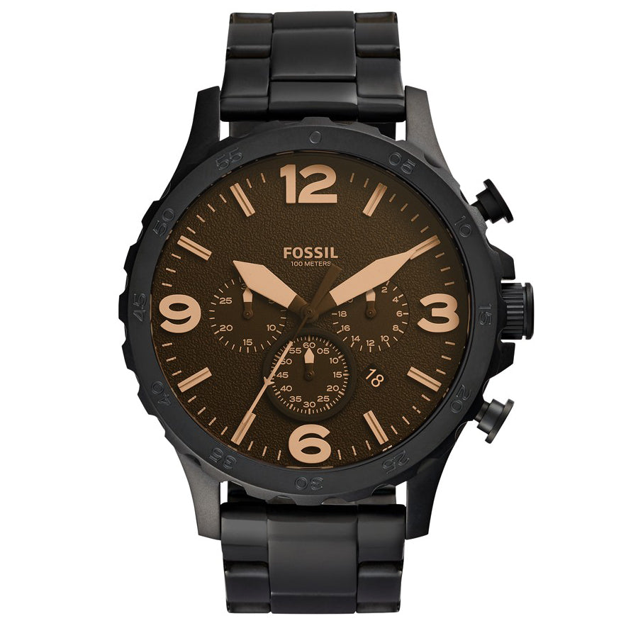 JR1356 Reloj Fossil Nate de hombre pulsera de metal 50 mm