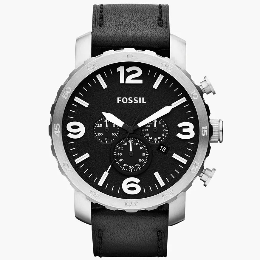 JR1436 Reloj Fossil Nate de hombre banda de piel 50 mm