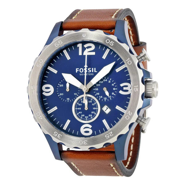 JR1504 Reloj Fossil Nate de hombre pulsera de cuero 50 mm