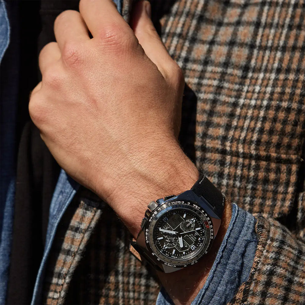 JY8149-05E Reloj Citizen Promaster Skyhawk de caballero pulsera de cuero
