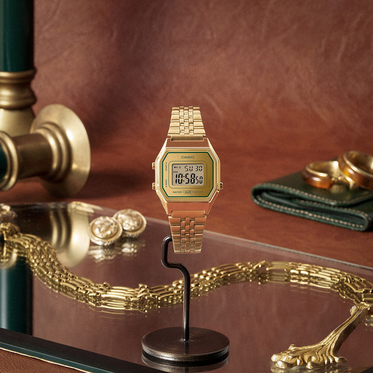 LA680WEGV-9A Casio reloj unisex pulsera de metal