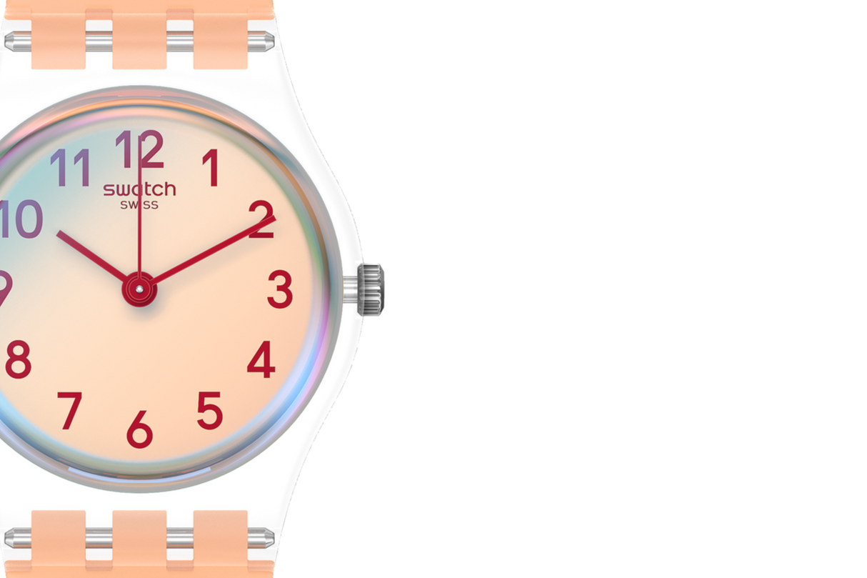 LK395 Swatch Casual Pink de dama correa de resina