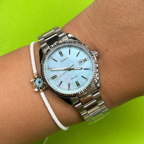 LTP-1302DS-2AV Casio de dama pulsera de metal análogo