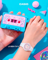 LX-800H-7A1V Reloj Casio de mujer banda de silicona