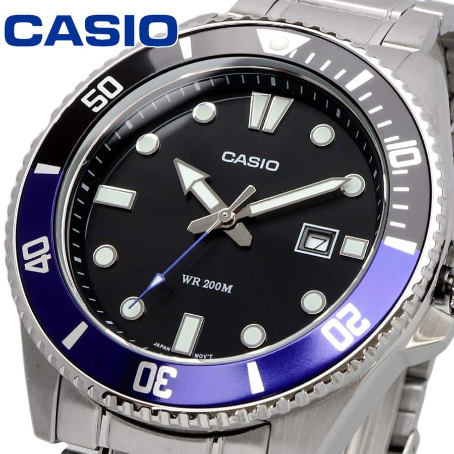 MDV-107D-1A2V Casio 200 metros de resistencia al agua Reloj para Hombre