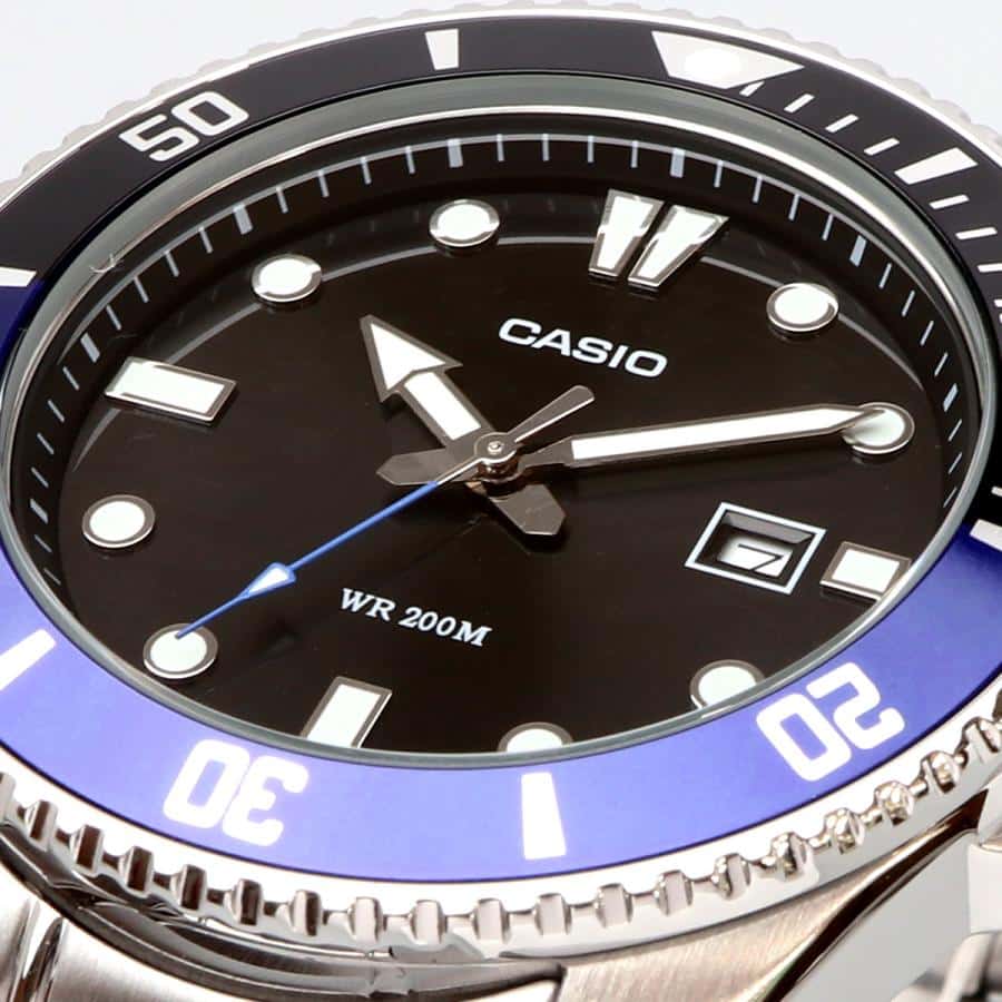 MDV-107D-1A2V Casio 200 metros de resistencia al agua Reloj para Hombre