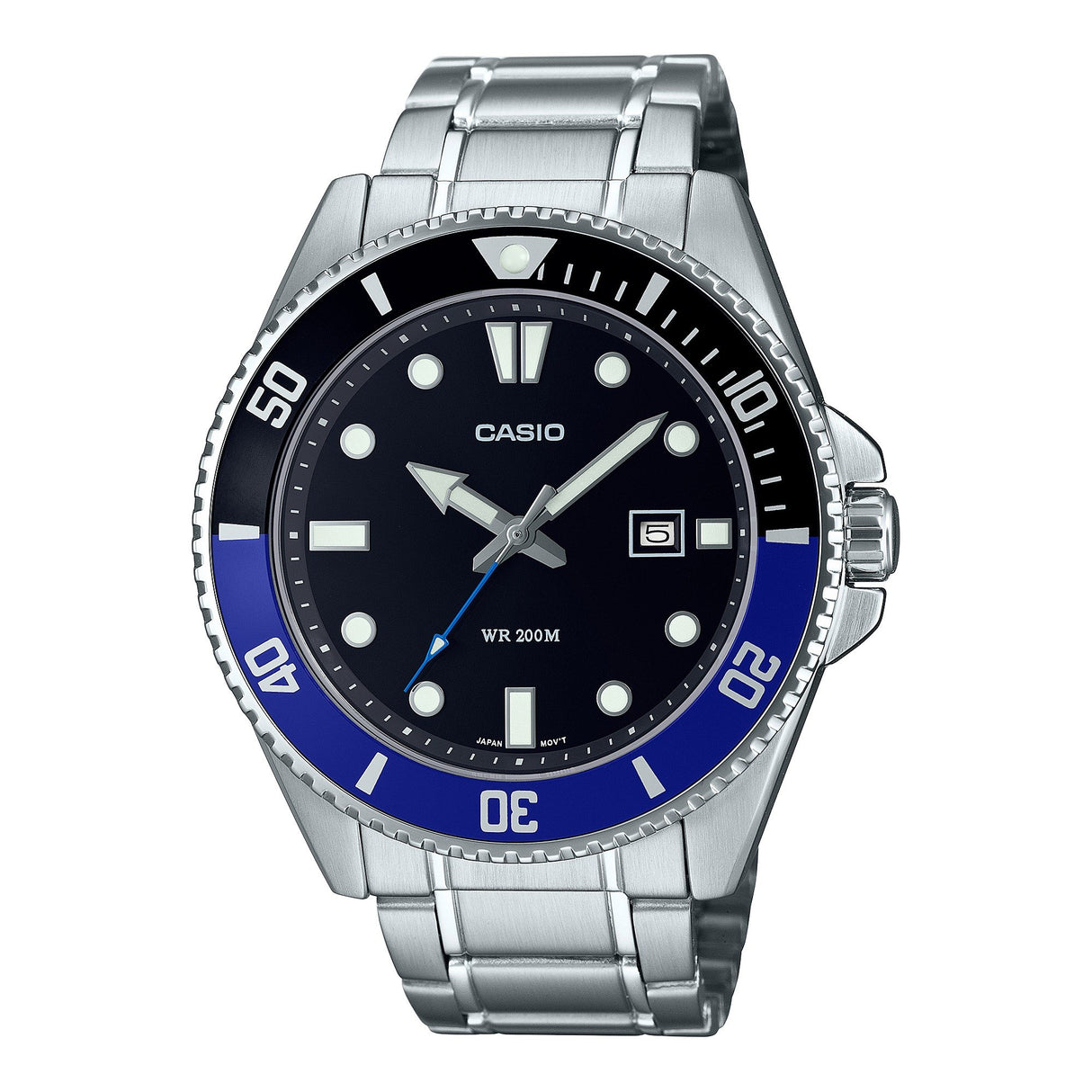 MDV-107D-1A2V Casio 200 metros de resistencia al agua Reloj para Hombre