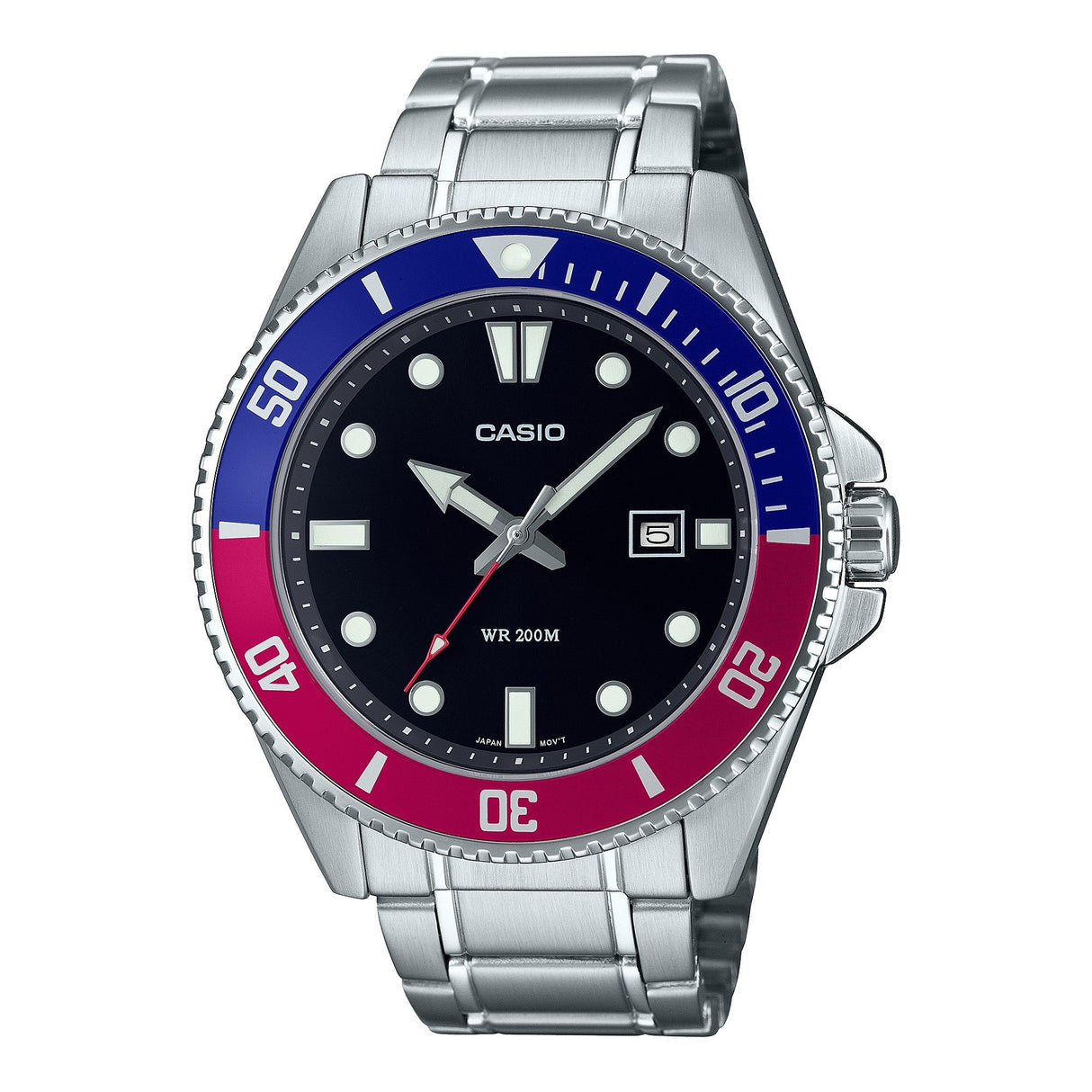 MDV-107D-1A3V Casio 200 metros de resistencia al agua Reloj para Hombre