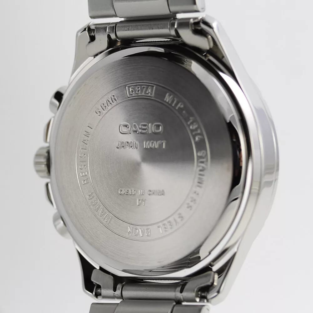 MTP-1374D-2A3V Casio reloj para hombre pulsera de metal