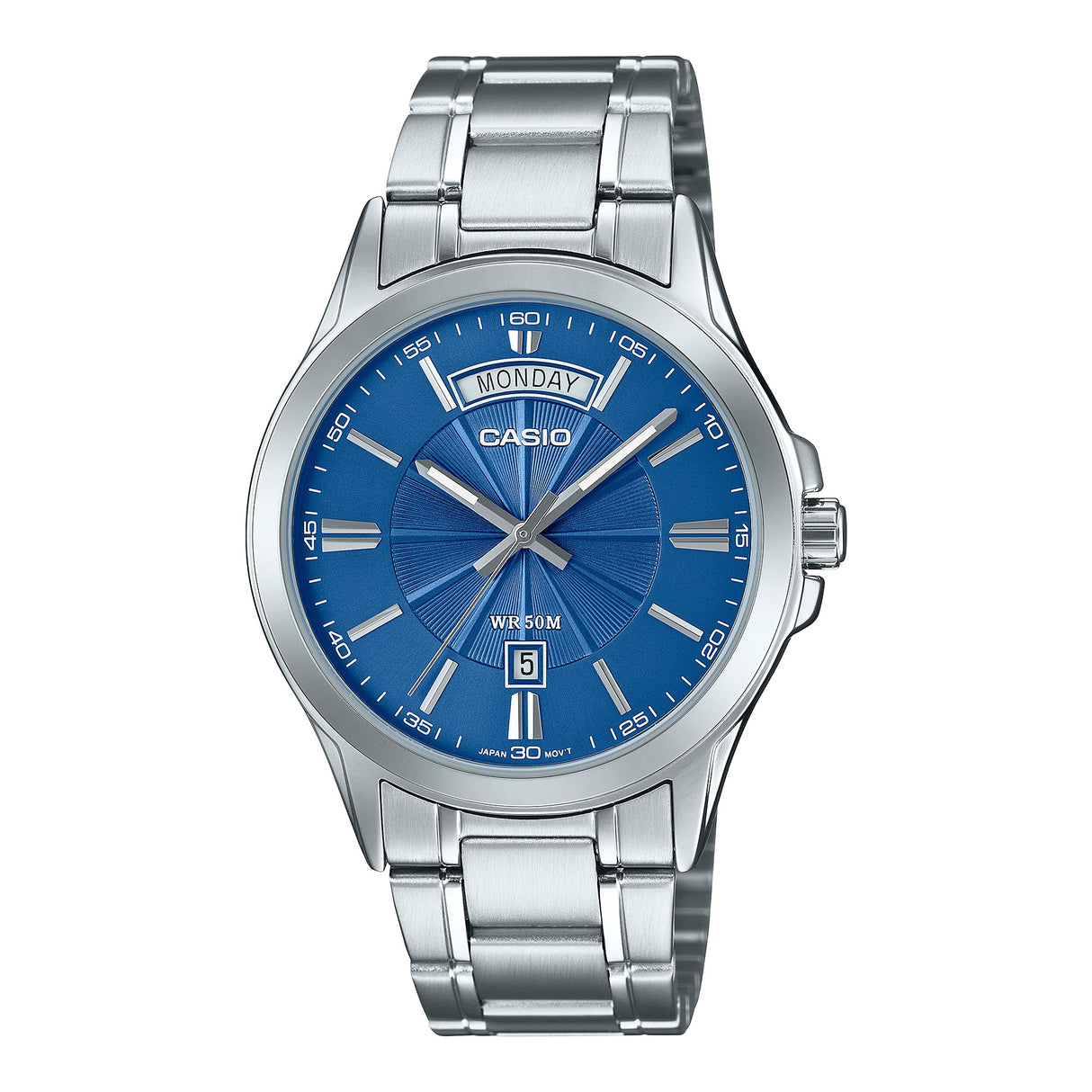 MTP-1381D-2AV Reloj Casio de hombre pulsera de metal 46 mm