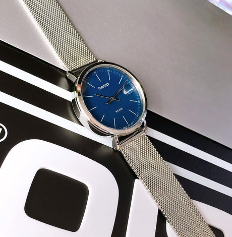 MTP-B120M-2AV Casio de caballero pulsera mesh