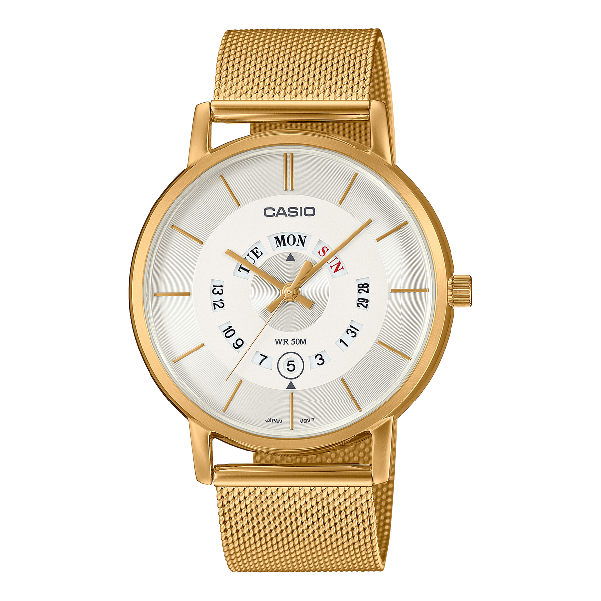 MTP-B135MG-7AV Casio de hombre pulsera mesh