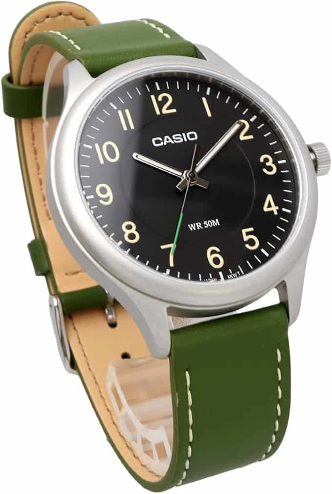 MTP-B160L-1B1V Casio Reloj Para Hombre Pulsera de Cuero