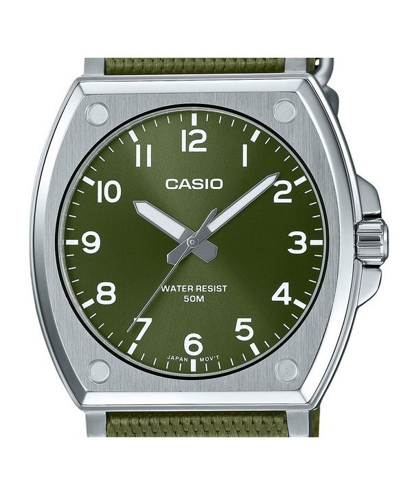 MTP-E730C-3AV Reloj Casio Análogo para Caballero con Correa de Tela