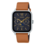 MTP-M305L-1AV Casio de hombre pulsera de cuero