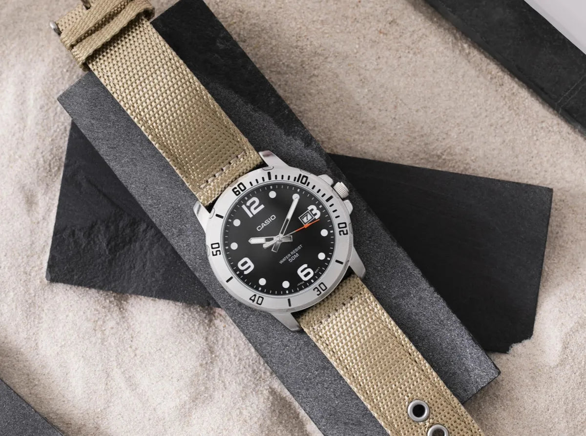 MTP-VD01C-5BVCF Reloj Casio de hombre correa de tela