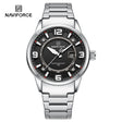 NF8044 Naviforce reloj para caballero pulsera de acero inoxidable