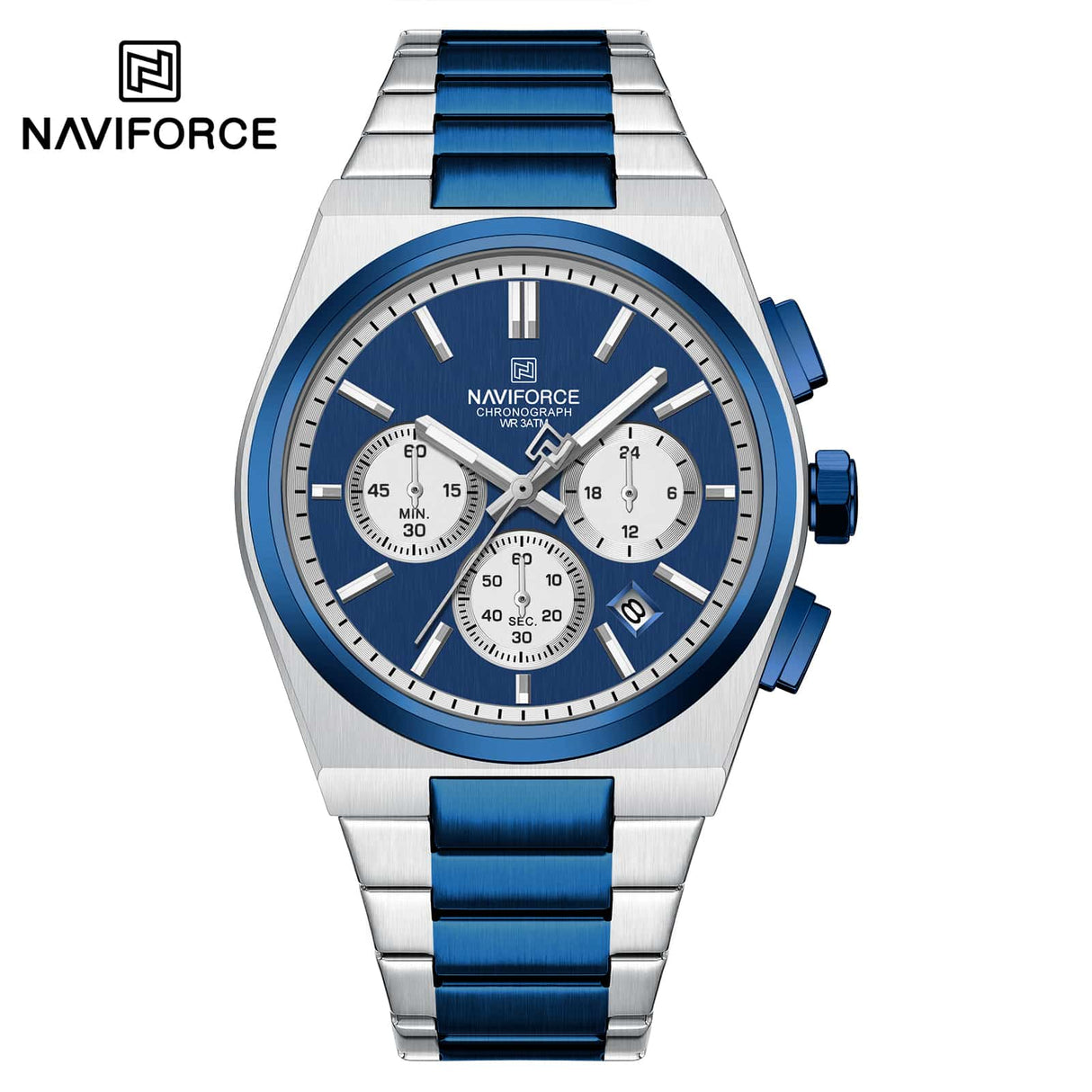 NF8048G Naviforce Reloj para caballero pulsera de acero inoxidable