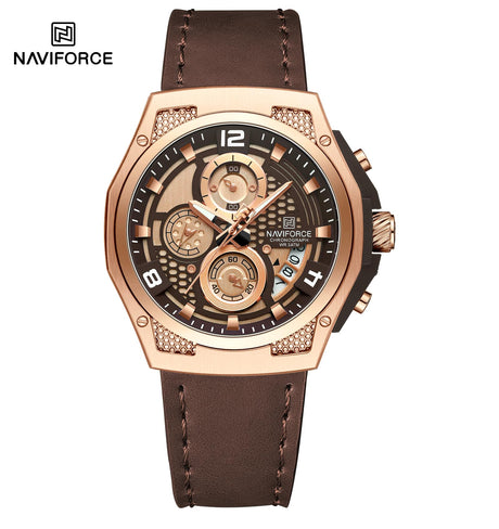 NF8051L Naviforce reloj para caballero correa de piel