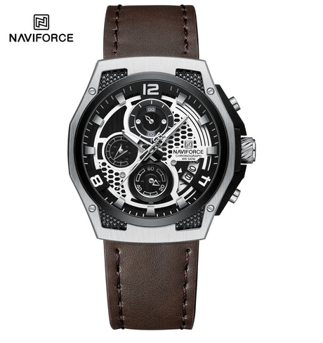 NF8051L Naviforce reloj para caballero correa de piel