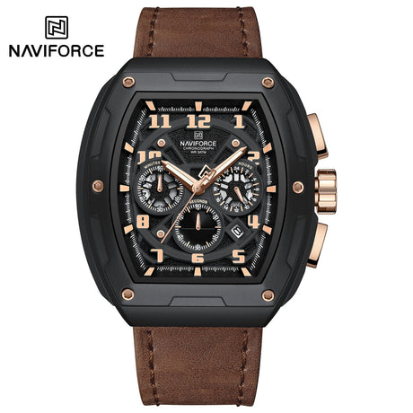 NF8053 Naviforce Reloj análogo pulsera de piel para hombre