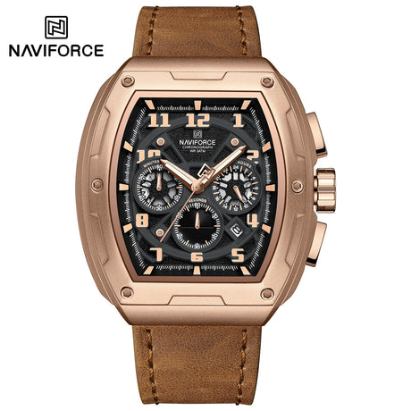 NF8053 Naviforce Reloj análogo pulsera de piel para hombre