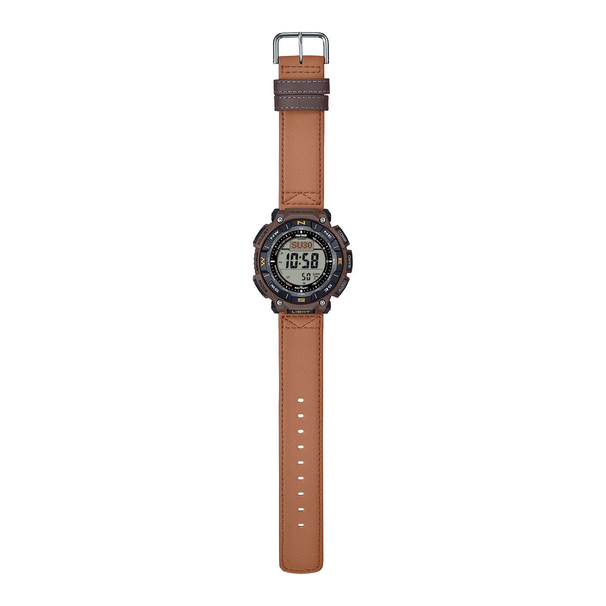 PRG-340L-5 Casio Pro-Trek de hombre pulsera de piel
