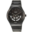 Q71B-004PY Reloj QQ para hombre con correa de metal