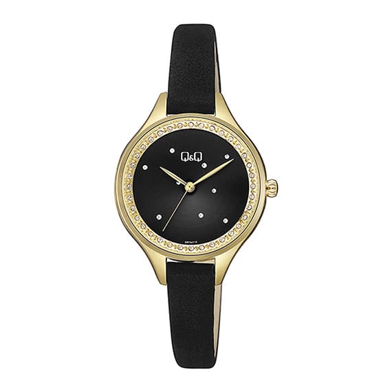 QB73J112Y QQ Reloj para Señorita Banda de Cuero