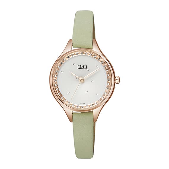 QB73J122Y Reloj QQ Análogo para Mujer Pulsera de Piel