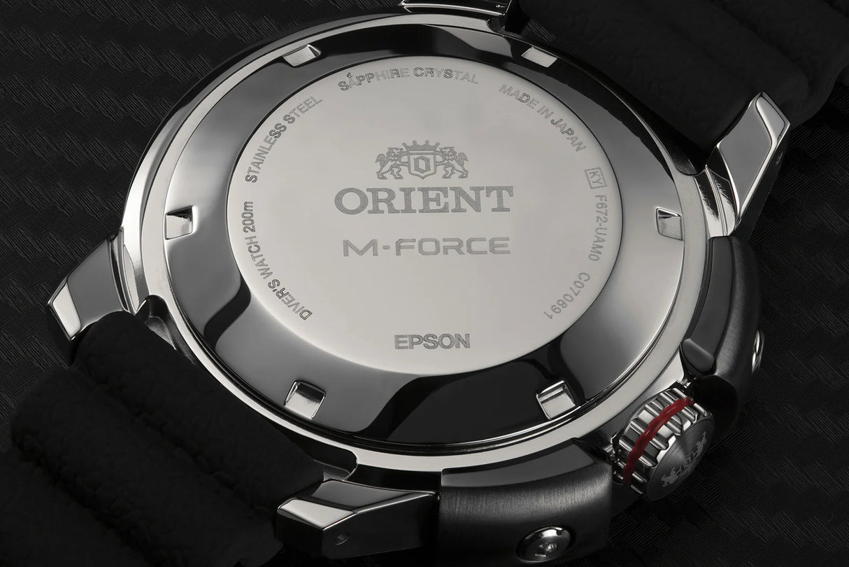 RA-AC0L04L Orient M-Force de caballero pulsera de resina