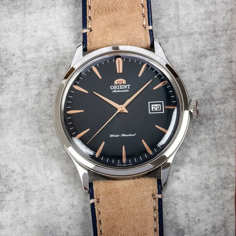 RA-AC0P02L Orient Automático Reloj De Caballero Banda de Cuero