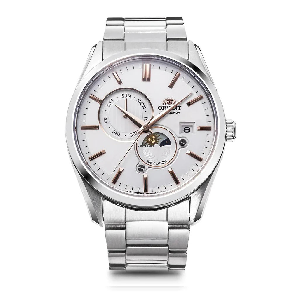 RA-AK0306S Reloj Orient Sun and Moon de caballero pulsera de metal