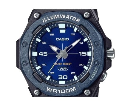 MW-620H-2AV Reloj Casio Illuminator Análogo para Caballero con Correa de Caucho