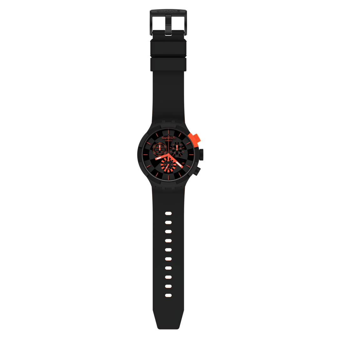 SB02B402 Swatch Checkpont Red Big Bold de hombre pulsera de caucho