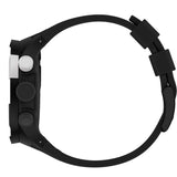 SB02B404 Reloj Swatch Chequered Silver de hombre correa de silicona 47 mm