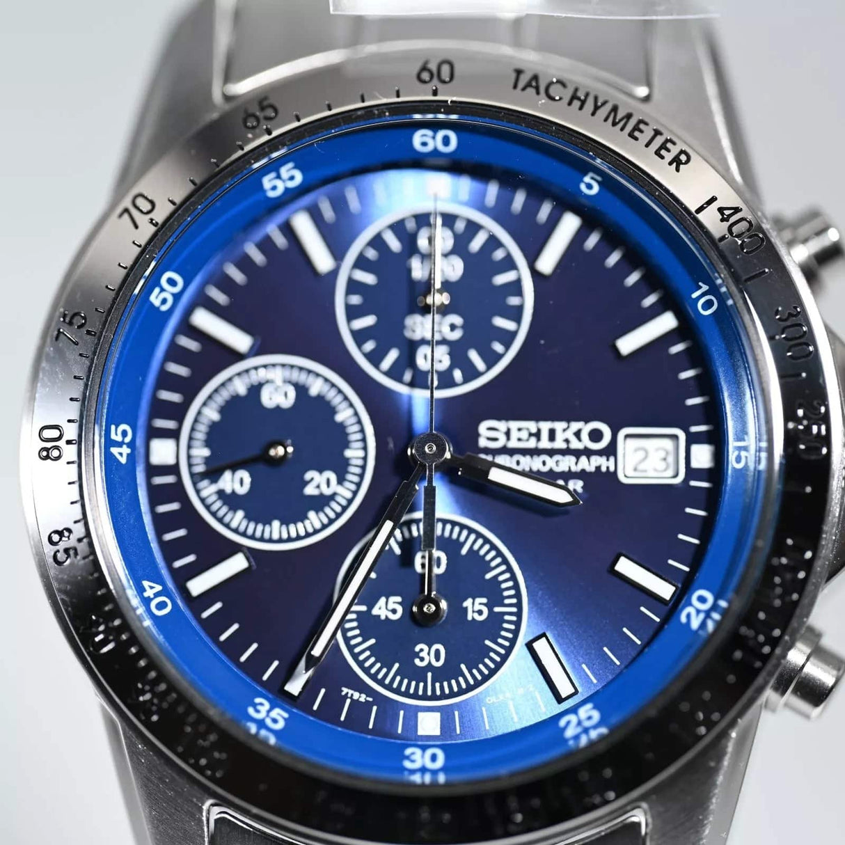 SBTQ071 Reloj Seiko para Caballero con Esfera Azul y pulsera de acero inoxidable