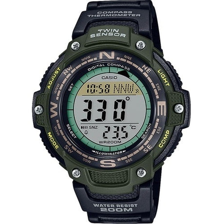 SGW-100-3AV Reloj Casio para Hombre, Twin Sensor Illuminator