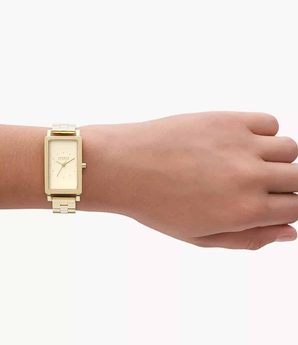 SKW3098 Reloj Skagen para mujer pulsera de acero inoxidable cuadrado