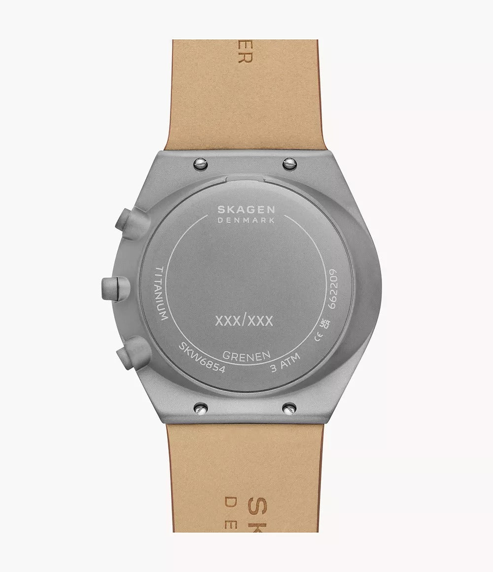 SKW6854 Skagen Reloj para caballero pulsera de piel