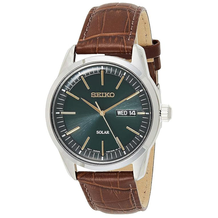 SNE529P1 Reloj Seiko Solar de hombre pulsera de cuero
