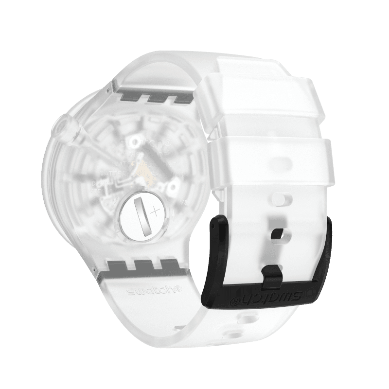 SO27E101 Reloj Swatch Blackinjelly de hombre pulsera de caucho